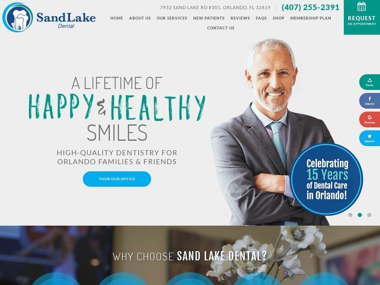 Sandlake Dental; Ziyad Maali D.M.D. Website Screenshot from sandlakedental.com