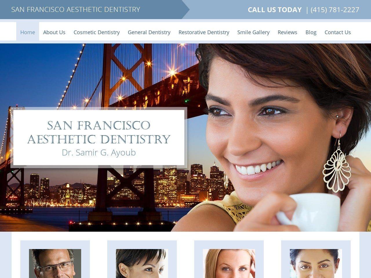 San Francisco Aesthetic Dentist Website Screenshot from sanfranciscoaestheticdentistry.com