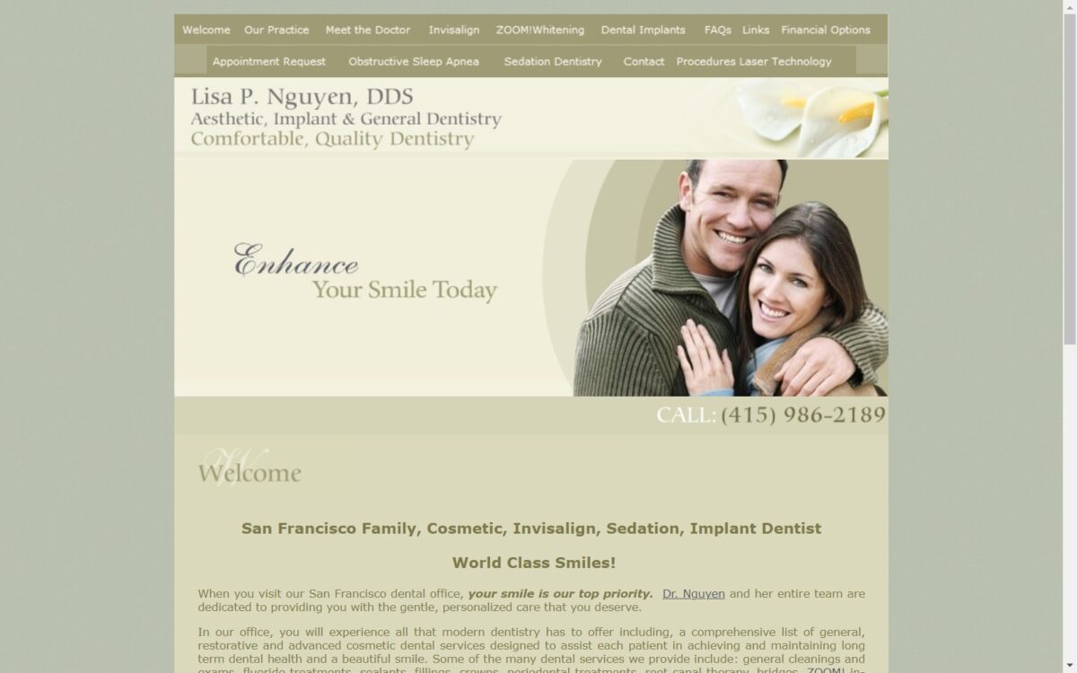 sanfranciscofamilydentist.com screenshot