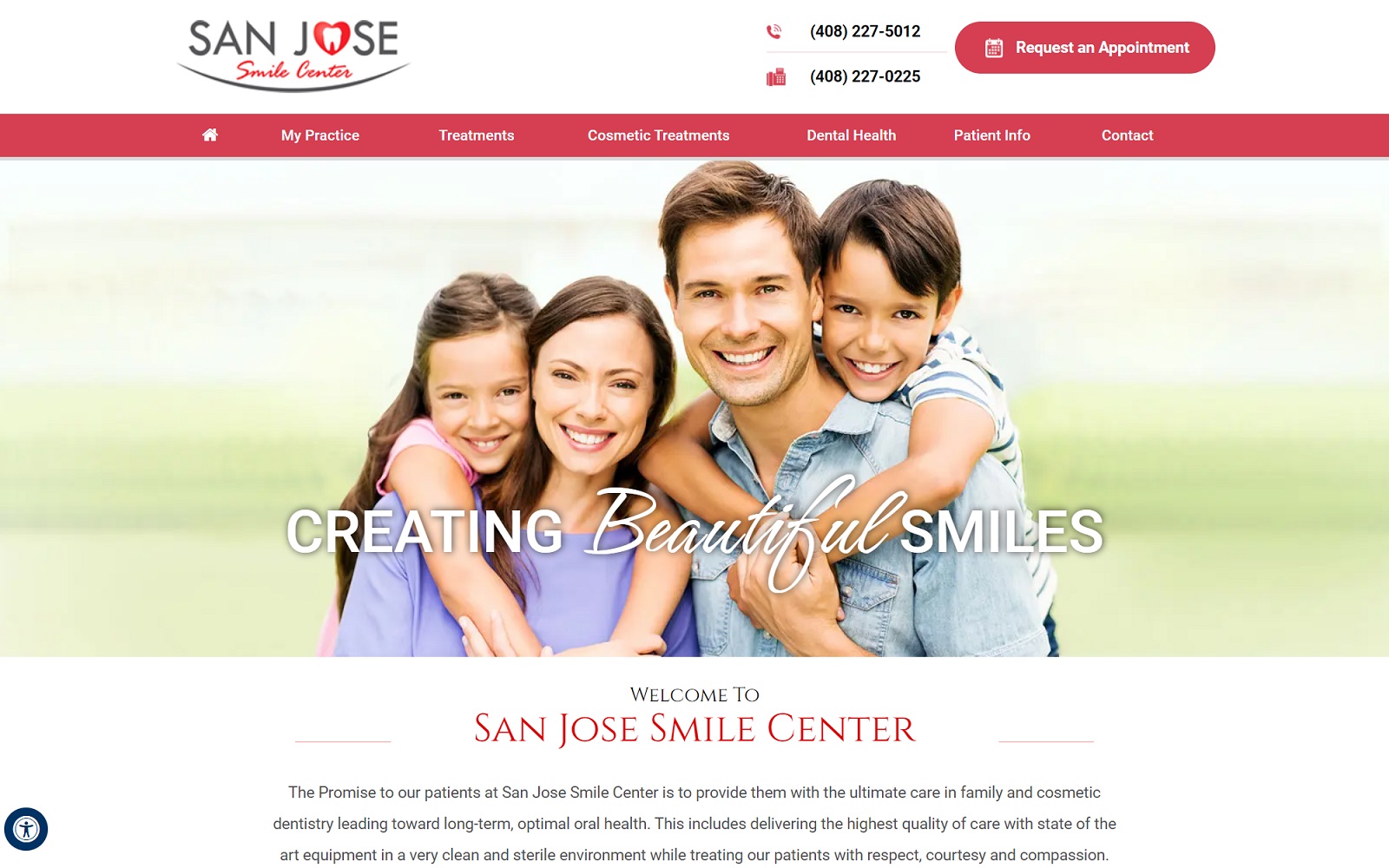 sanjosesmiledentist.com screenshot