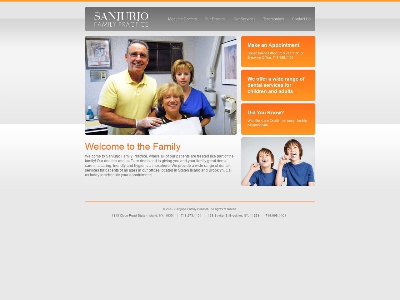 Sanjurjo Leo P DDS Website Screenshot from sanjurjofamilypractice.com