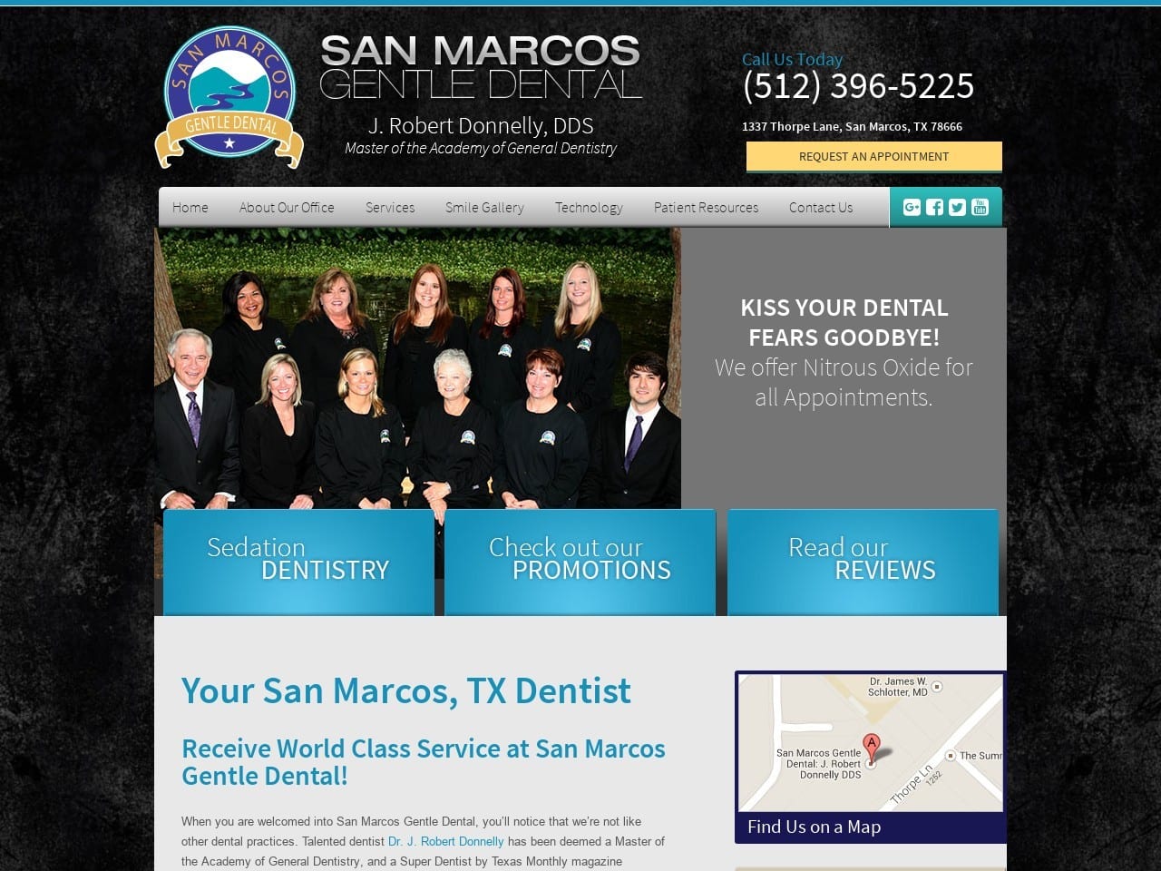 J. Robert Donnelly DDS Website Screenshot from sanmarcosdental.com