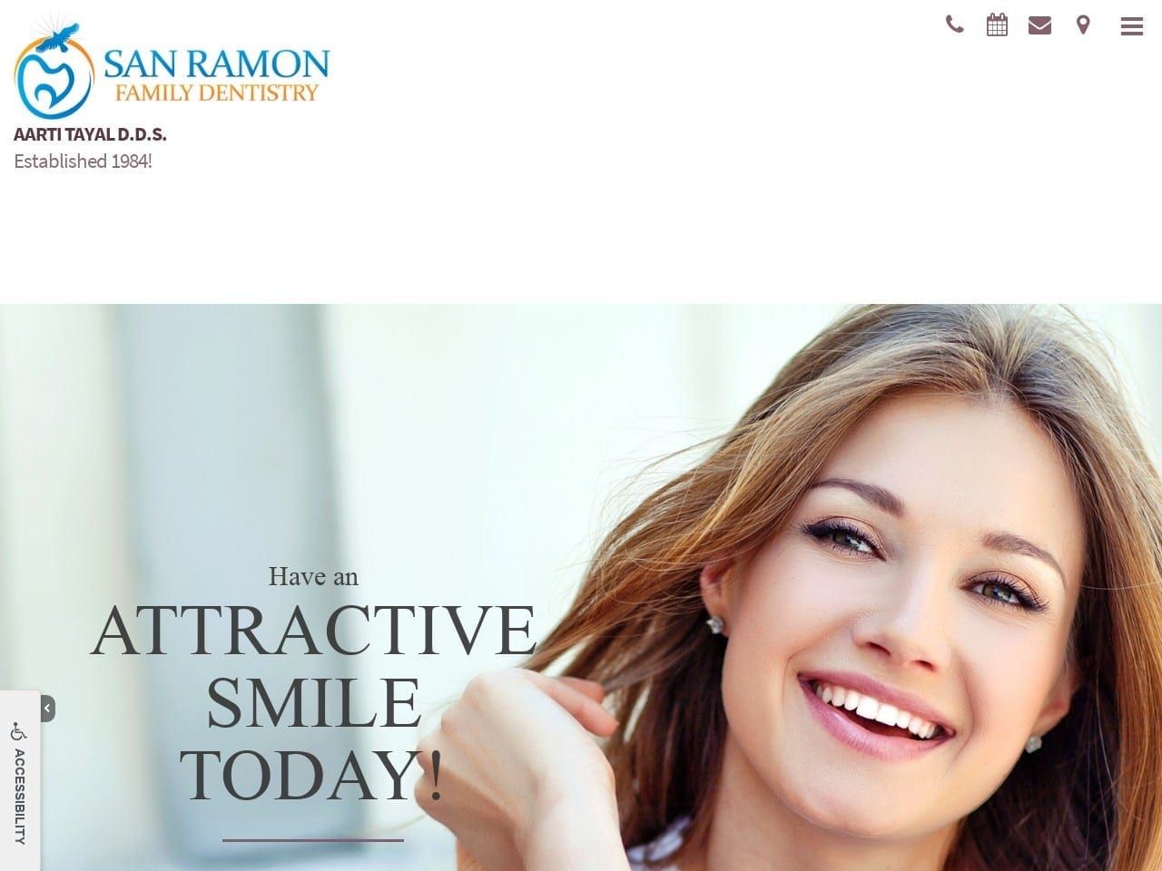 Sanramon Family Dentistry Website Screenshot from sanramonfamilydentistry.com