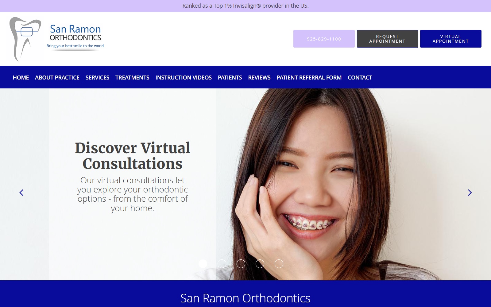 sanramonortho.com screenshot