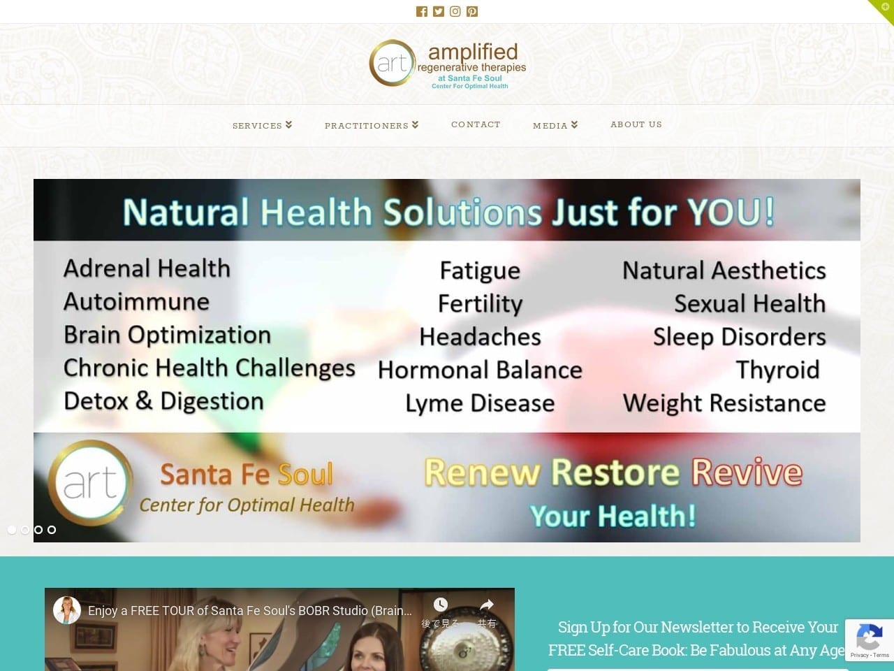 Santa Fe Soul Health Dentist Website Screenshot from santafesoul.com