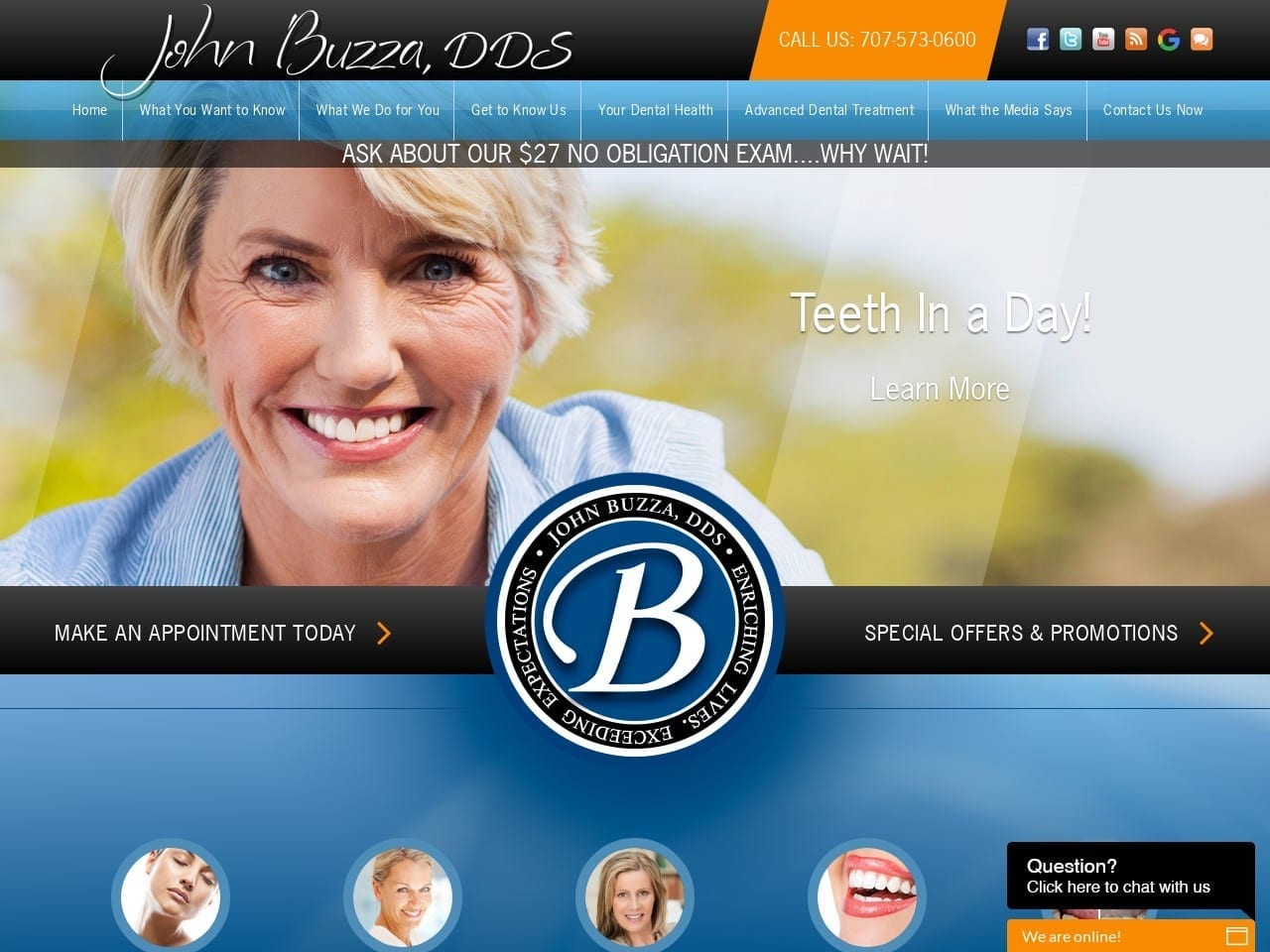 John Buzza DDS Website Screenshot from santarosadentist.com