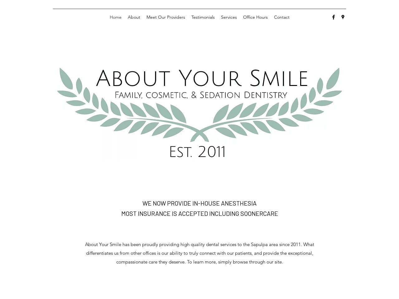 About Your Smile Website Screenshot from sapulpafamilydentistry.com