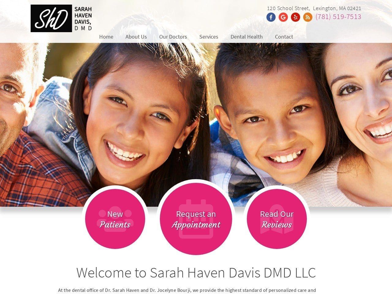Sarah Haven Davis DMD LLC Website Screenshot from sarahdavisdmd.com