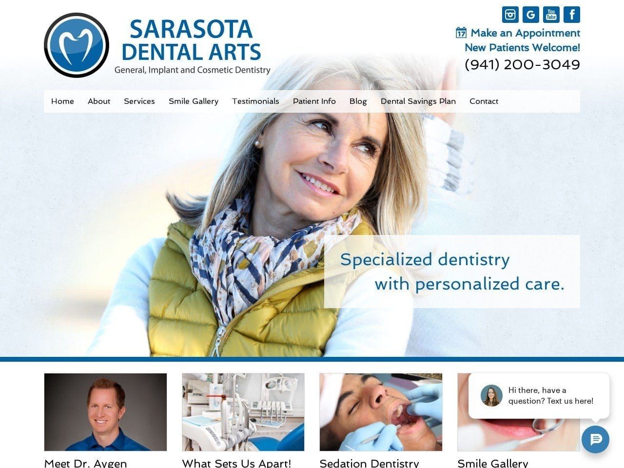 Dr. Kaya Aygen DMD Website Screenshot from sarasotadentalarts.com