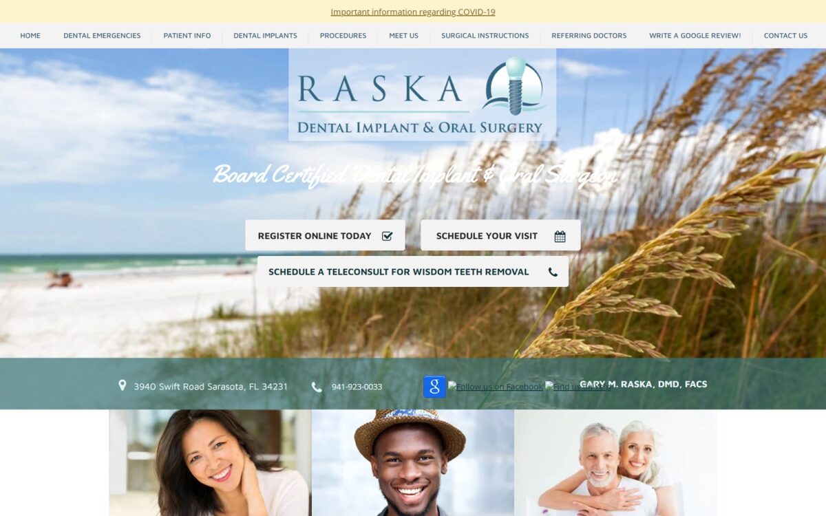 sarasotaoralsurgery.com screenshot