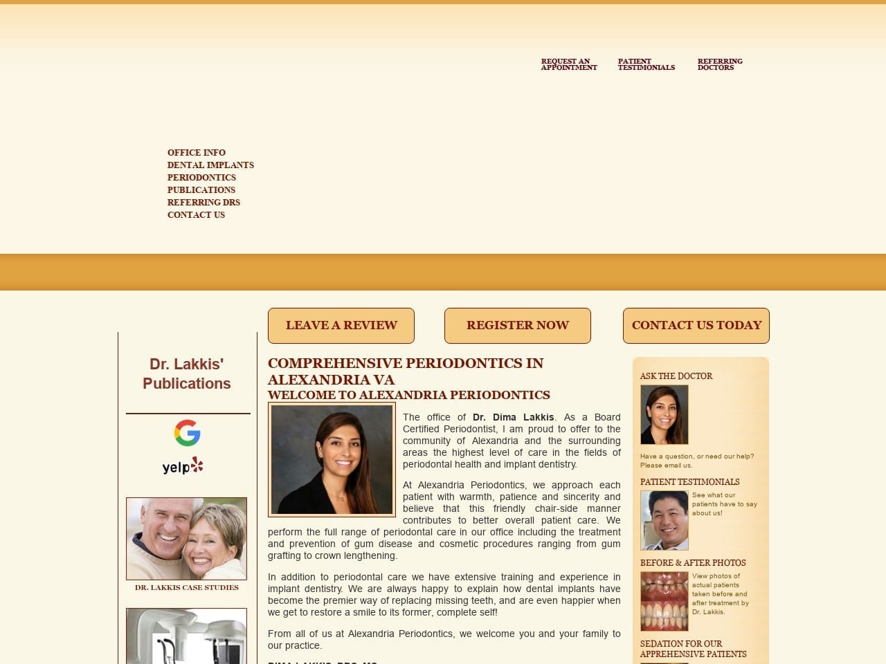 David Sarment DDS MS PC Website Screenshot from sarmentperio.com