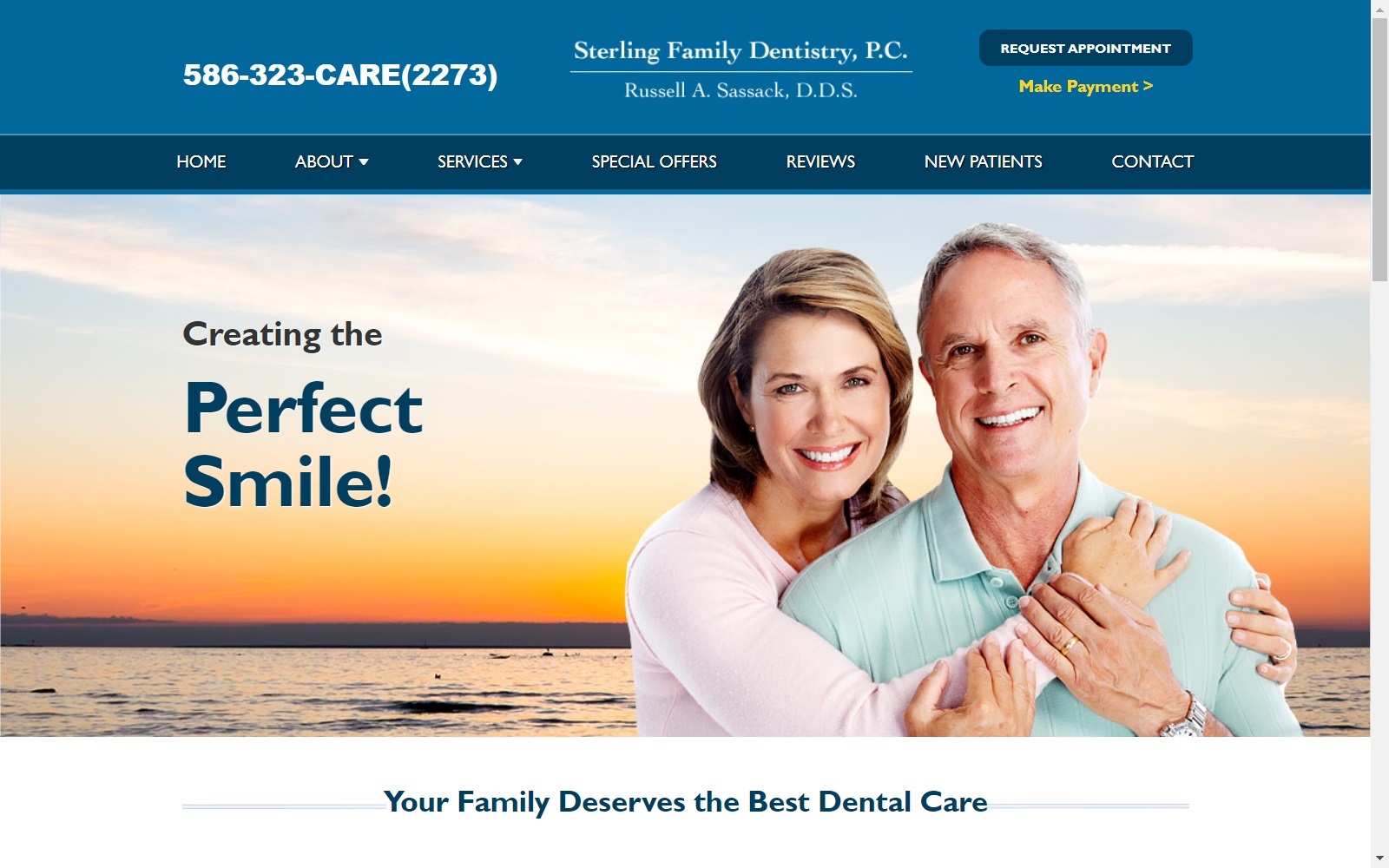 sassackdental.com screenshot