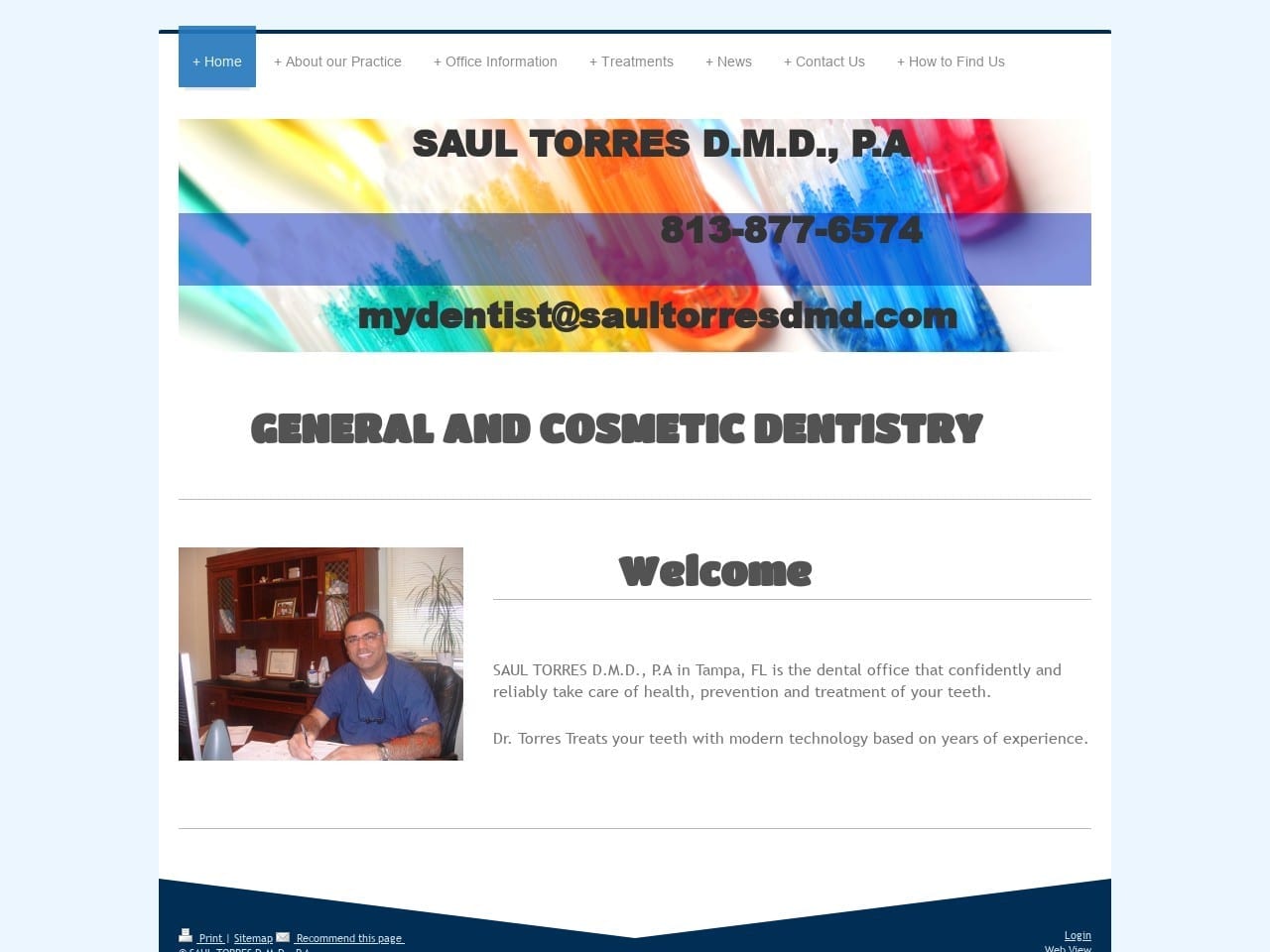 Torres Saul DDS Website Screenshot from saultorresdmd.com