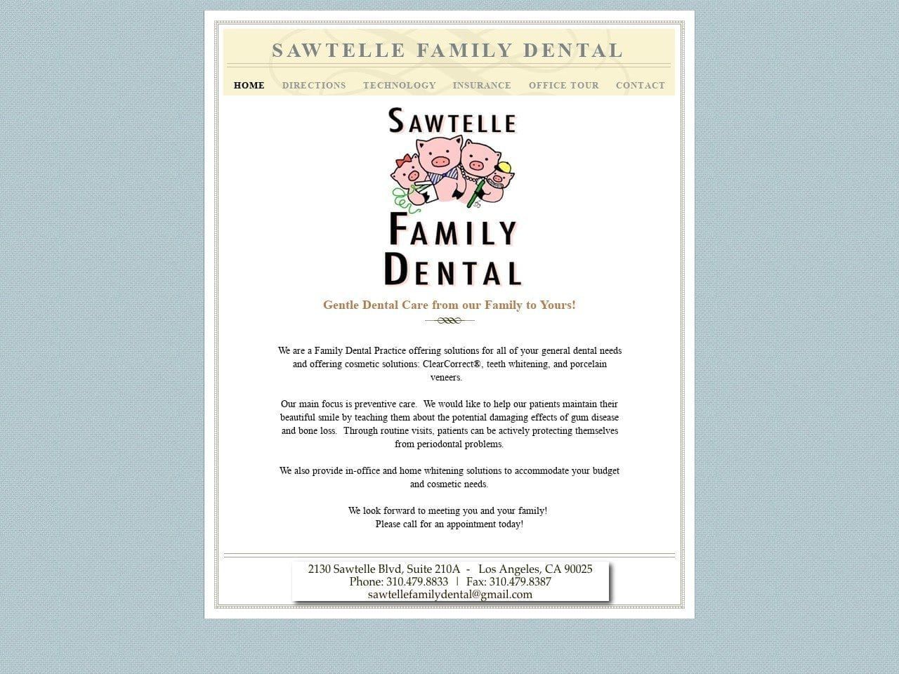 Dr. Emily Kwong DDS Website Screenshot from sawtellefamilydental.com
