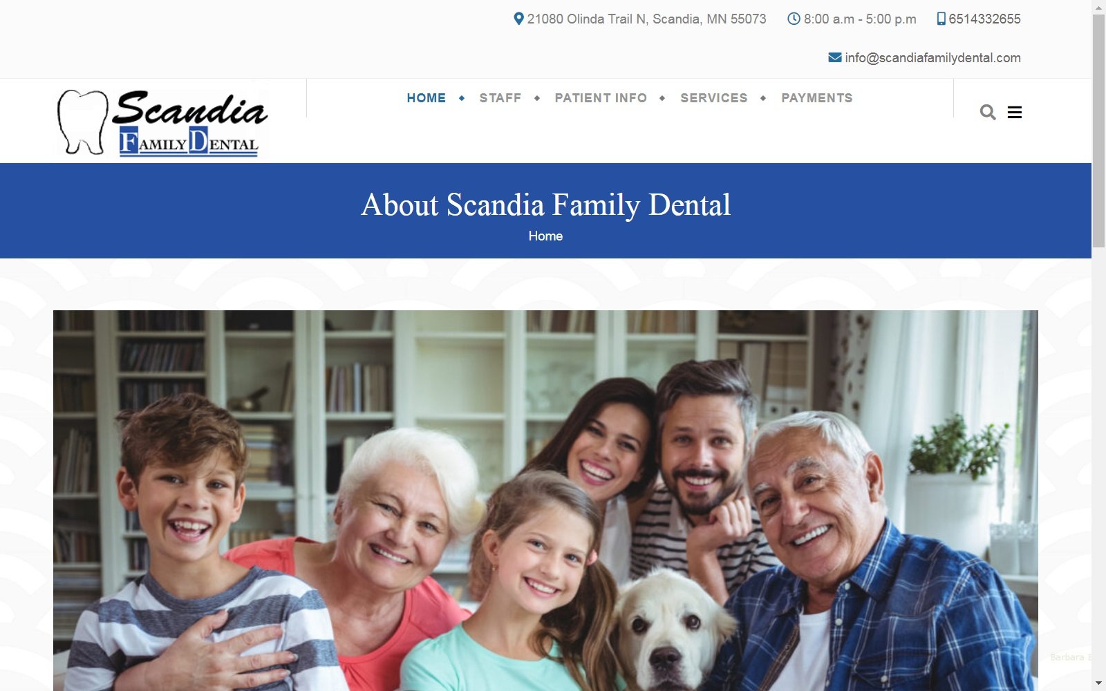 scandiafamilydental.com screenshot