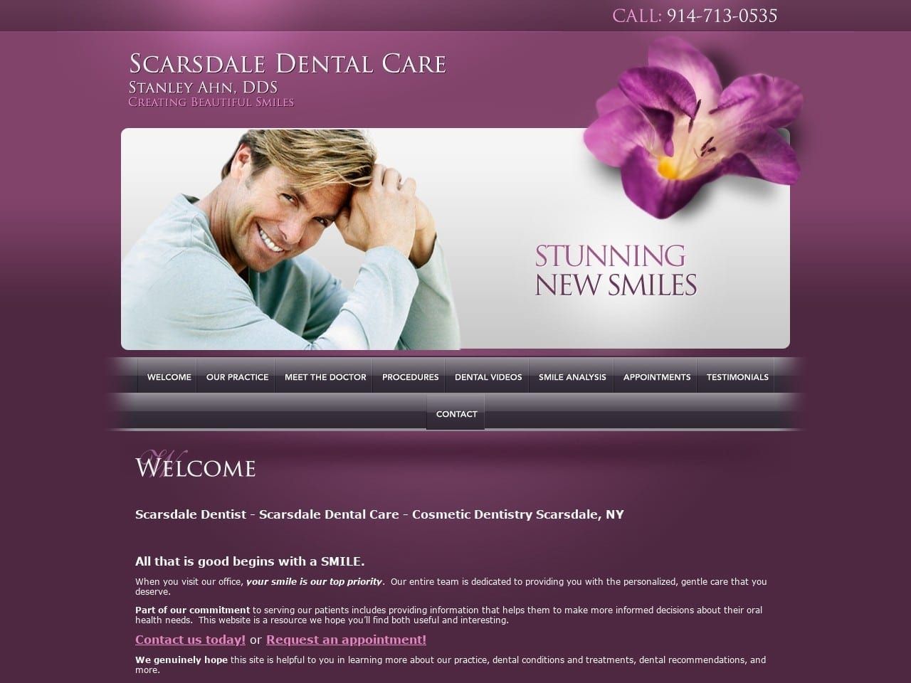 Scarsdale Dental Care Website Screenshot from scarsdaledentalcare.com