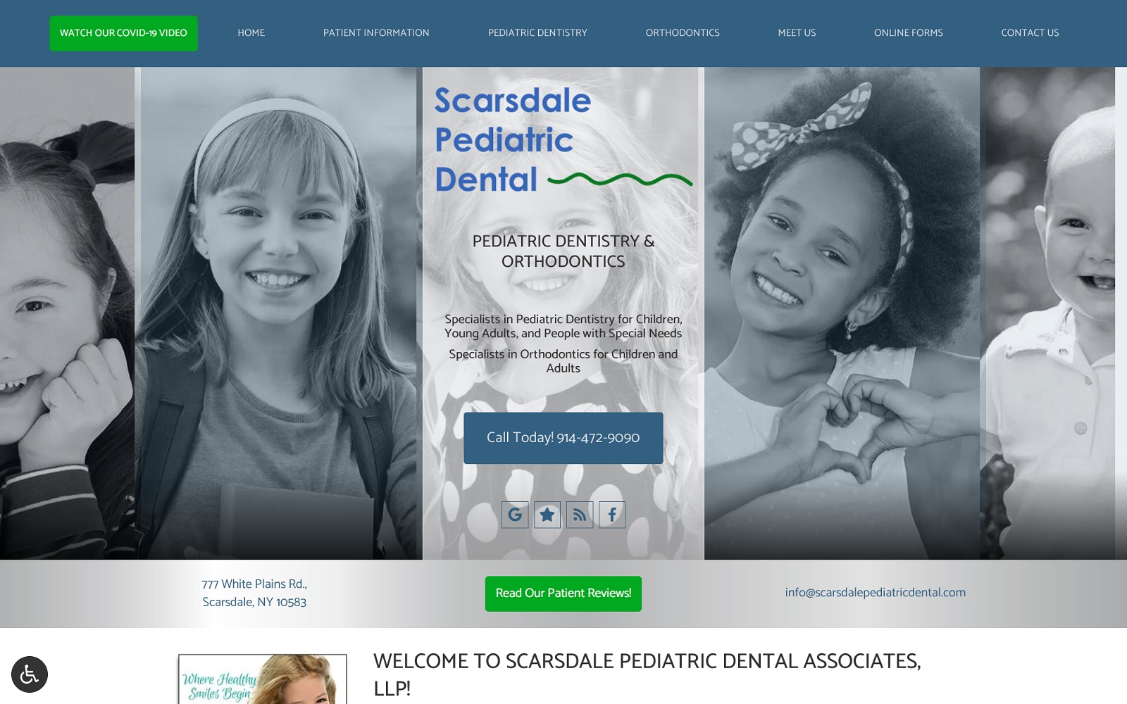 scarsdalepediatricdental.com screenshot