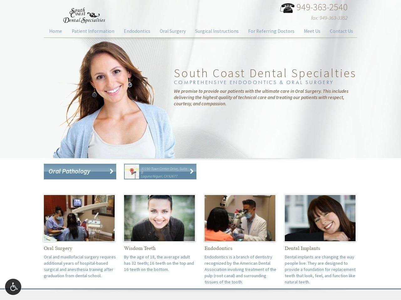 Sc Dental Specialties Website Screenshot from scdentalspecialties.com