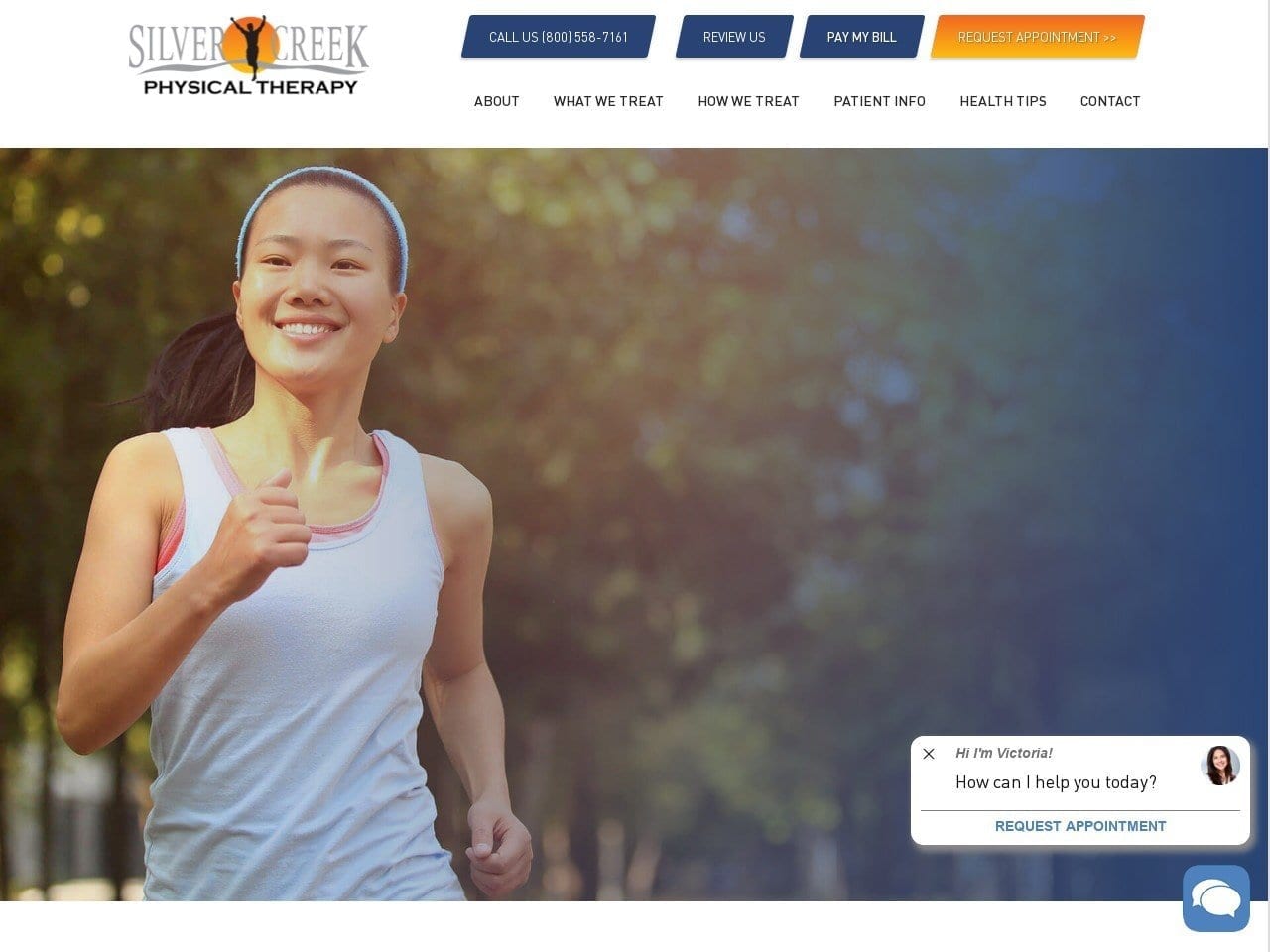 Silver Creek Fitness Dentist Website Screenshot from scfpt.com