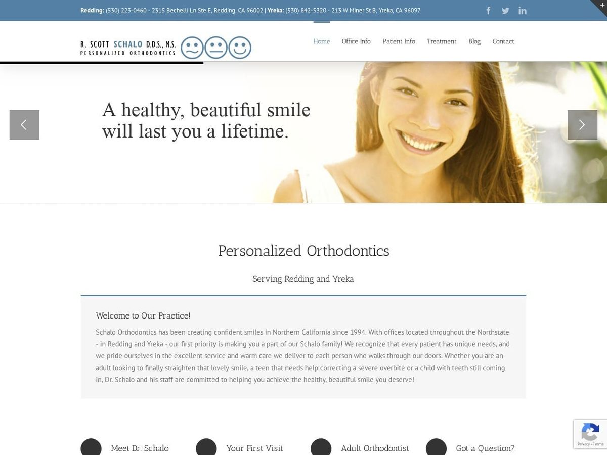 Schalo Smiles Website Screenshot from schalosmiles.com