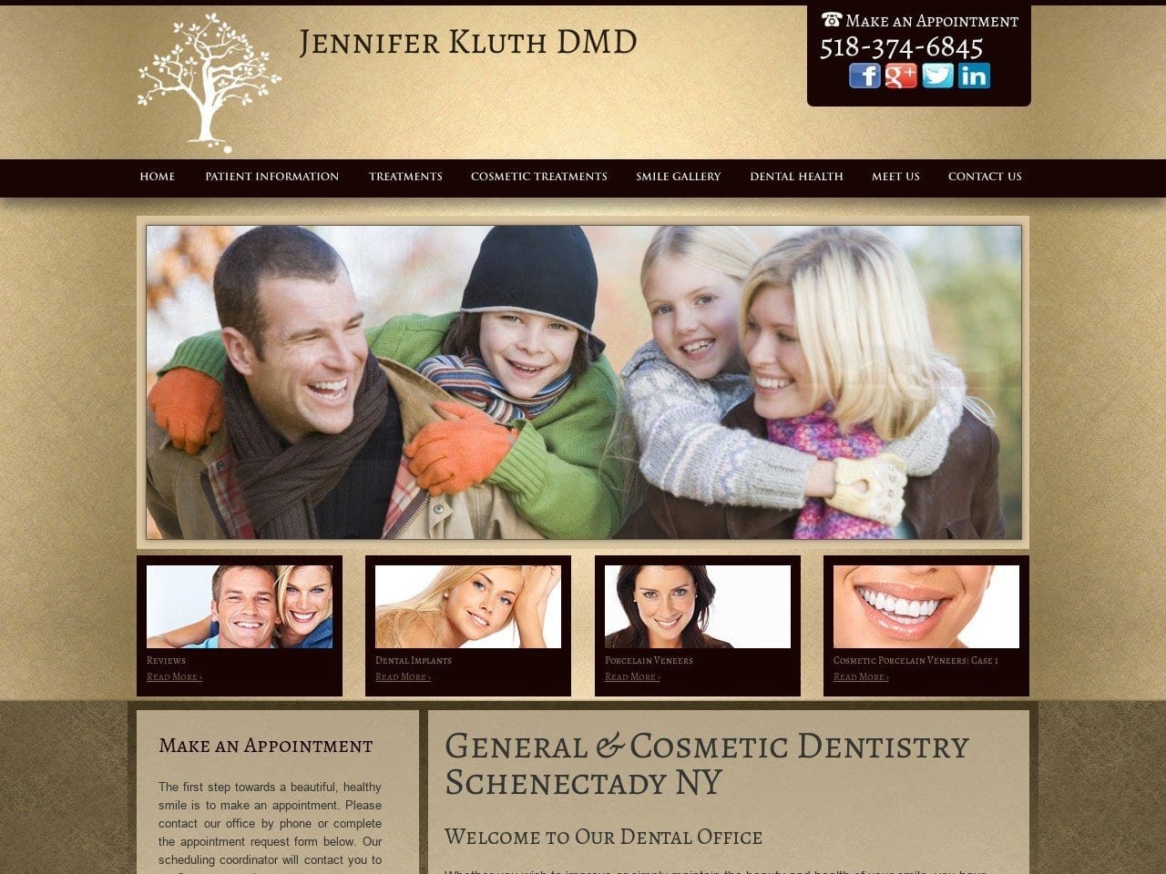 Peter D. Gold DDS Website Screenshot from schenectadydentistry.com