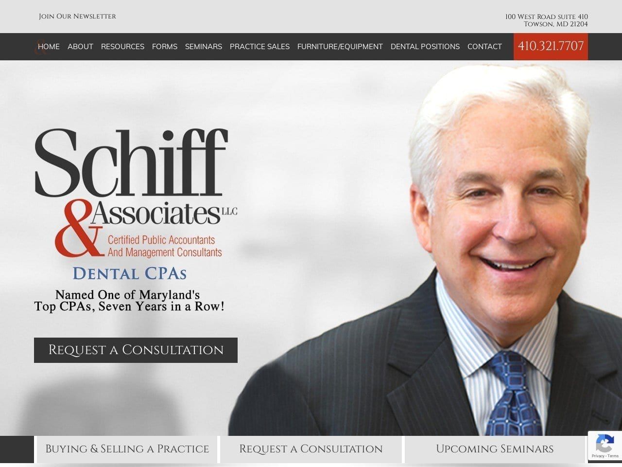 Schiff Dentist Website Screenshot from schiffcpa.com