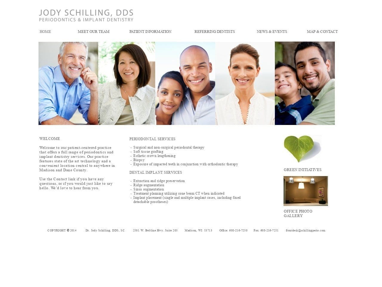 Jody Schilling DDS Website Screenshot from schillingperio.com