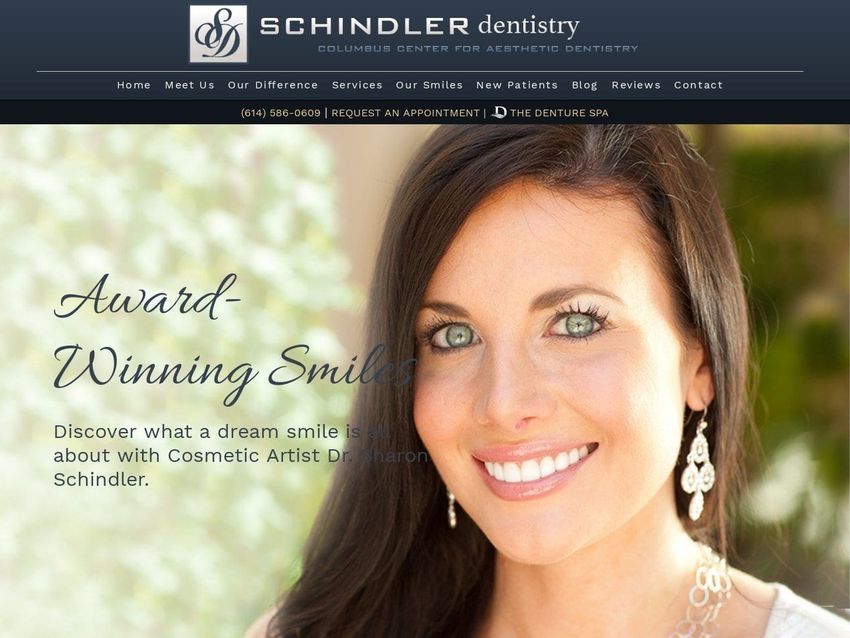 Schindler Dentistry Website Screenshot from schindlerdentistry.com