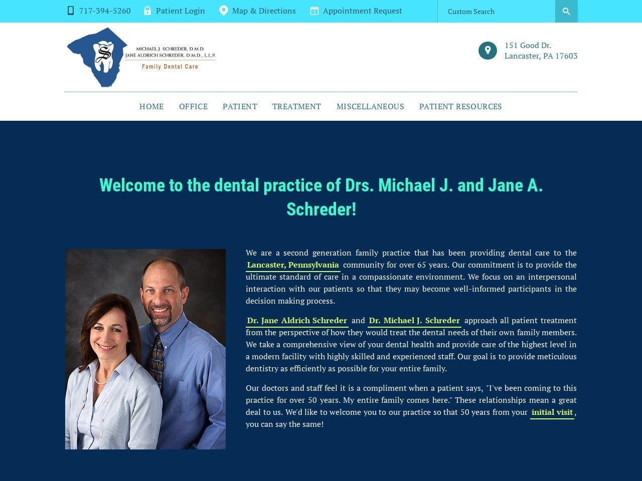 Schreder Michael J DMD Website Screenshot from schrederdental.com