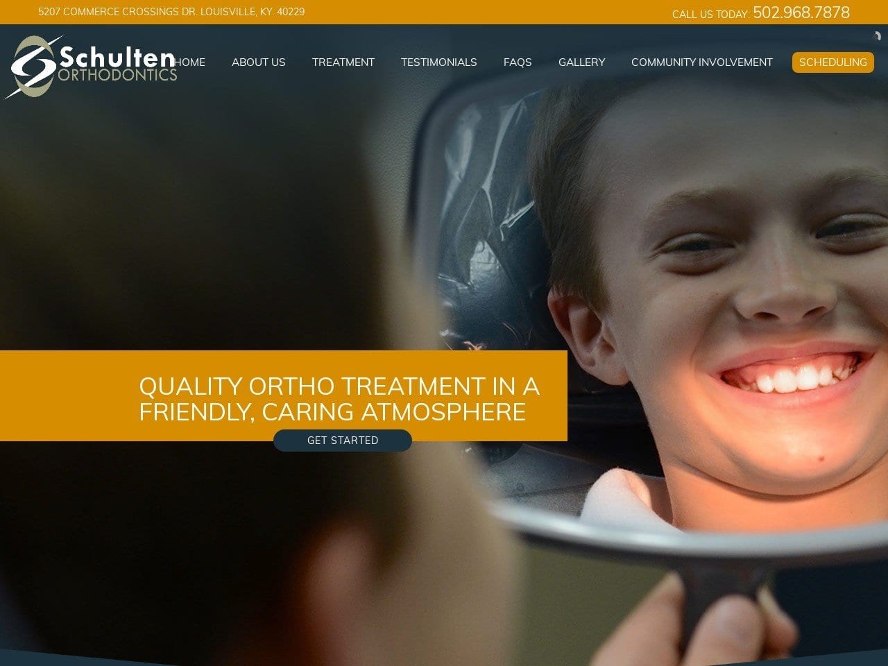 Schulten Orthodontics Website Screenshot from schultenortho.com