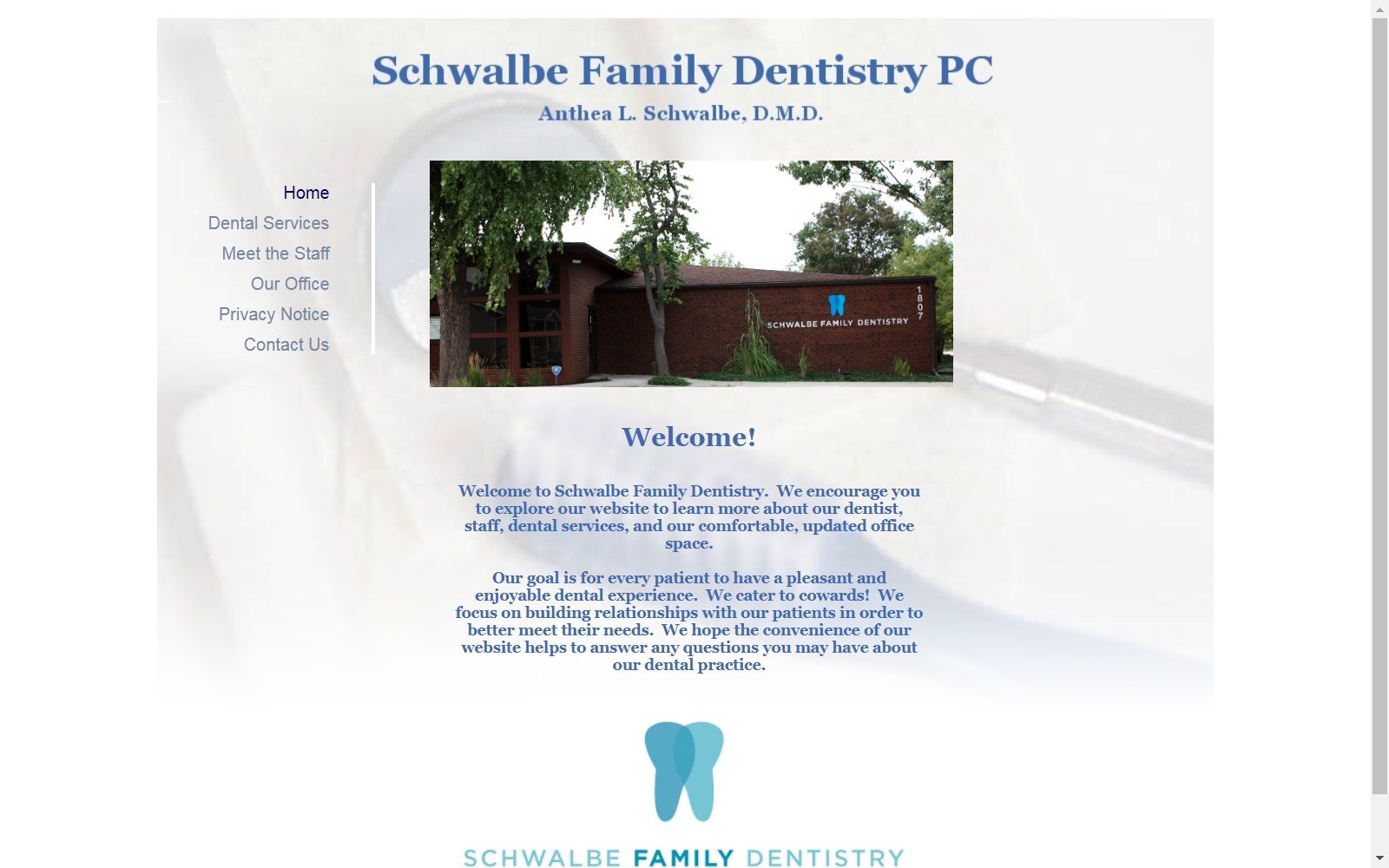 schwalbefamilydentistry.com screenshot
