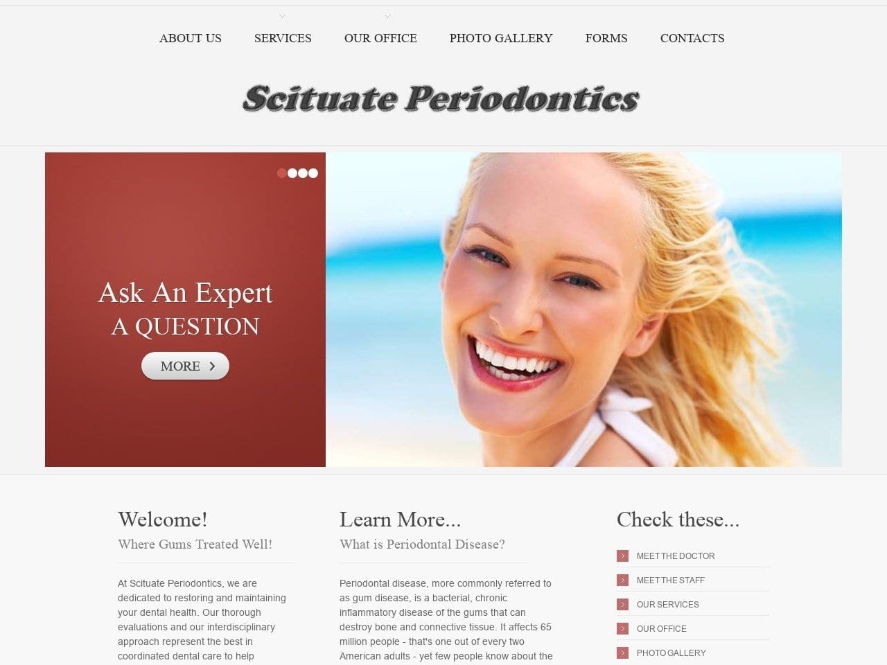 Scituate Periodontics Website Screenshot from scituateperiodontics.com