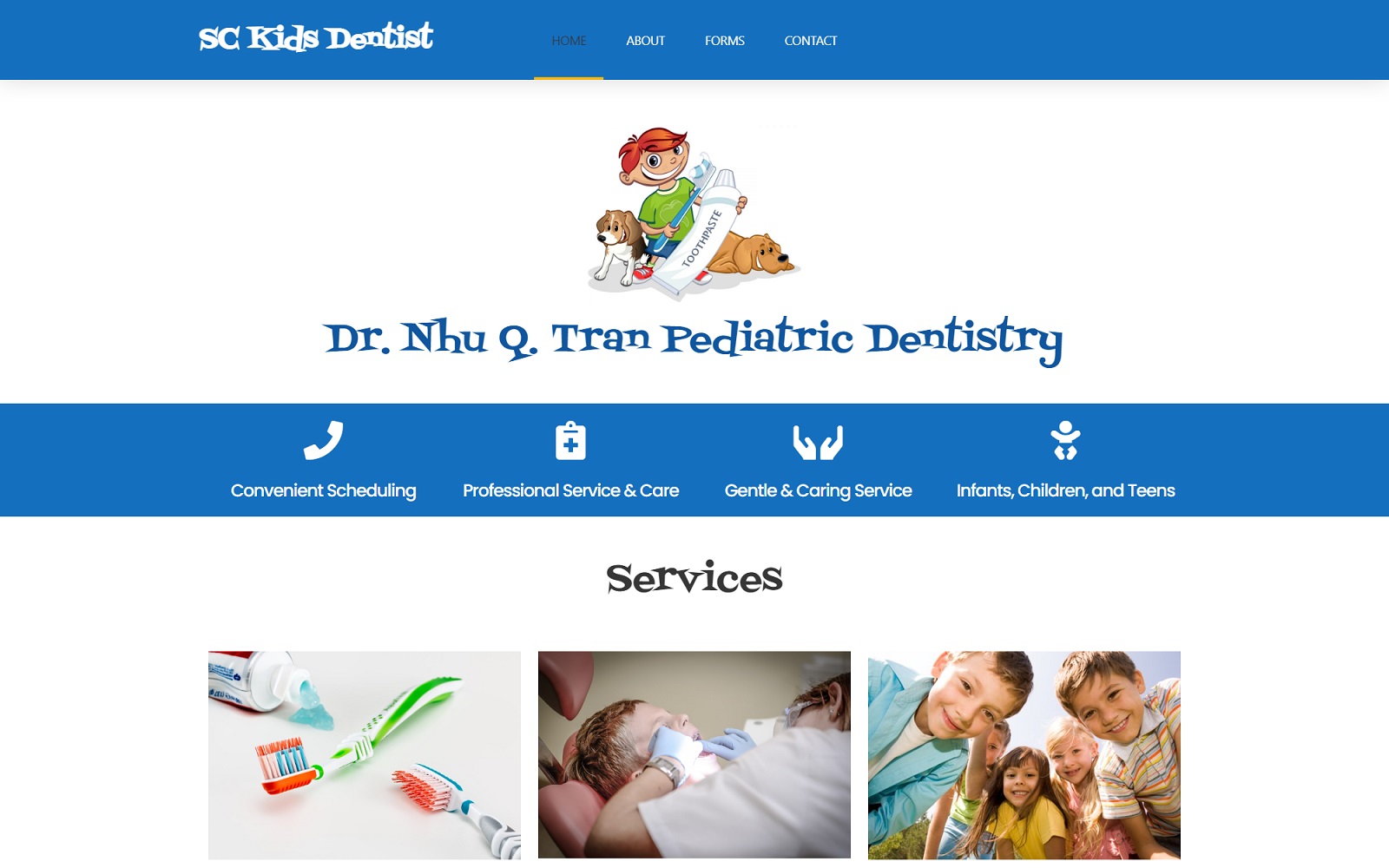 sckidsdentist.com screenshot