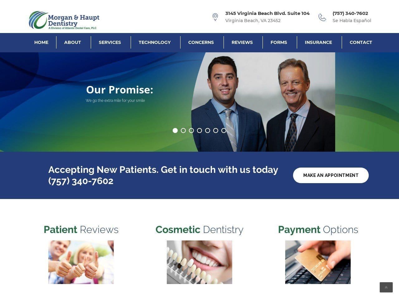 Shiflet Cox Dentist Website Screenshot from scmdental.com