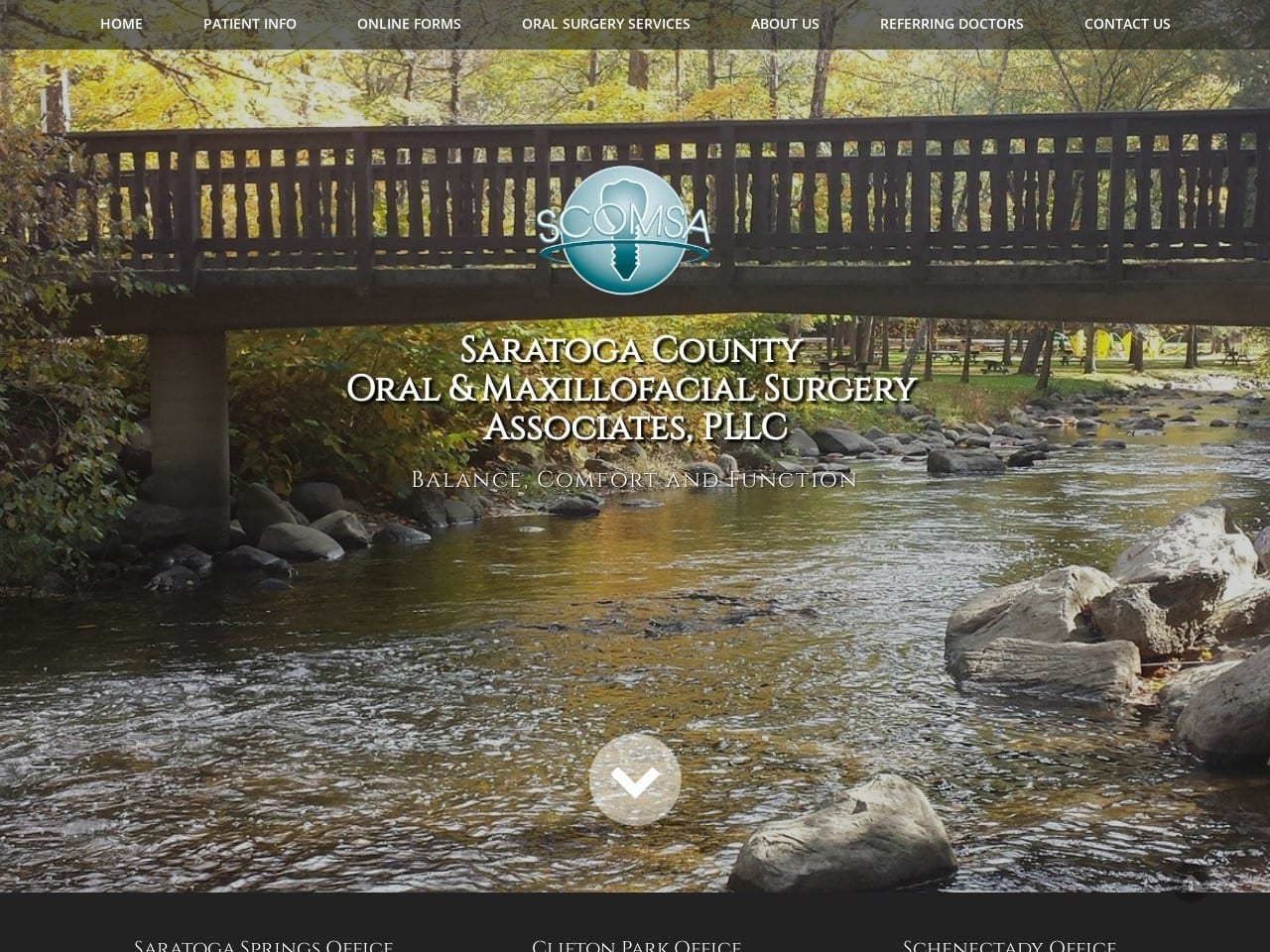 Saratoga County Oral Website Screenshot from scomsa.com