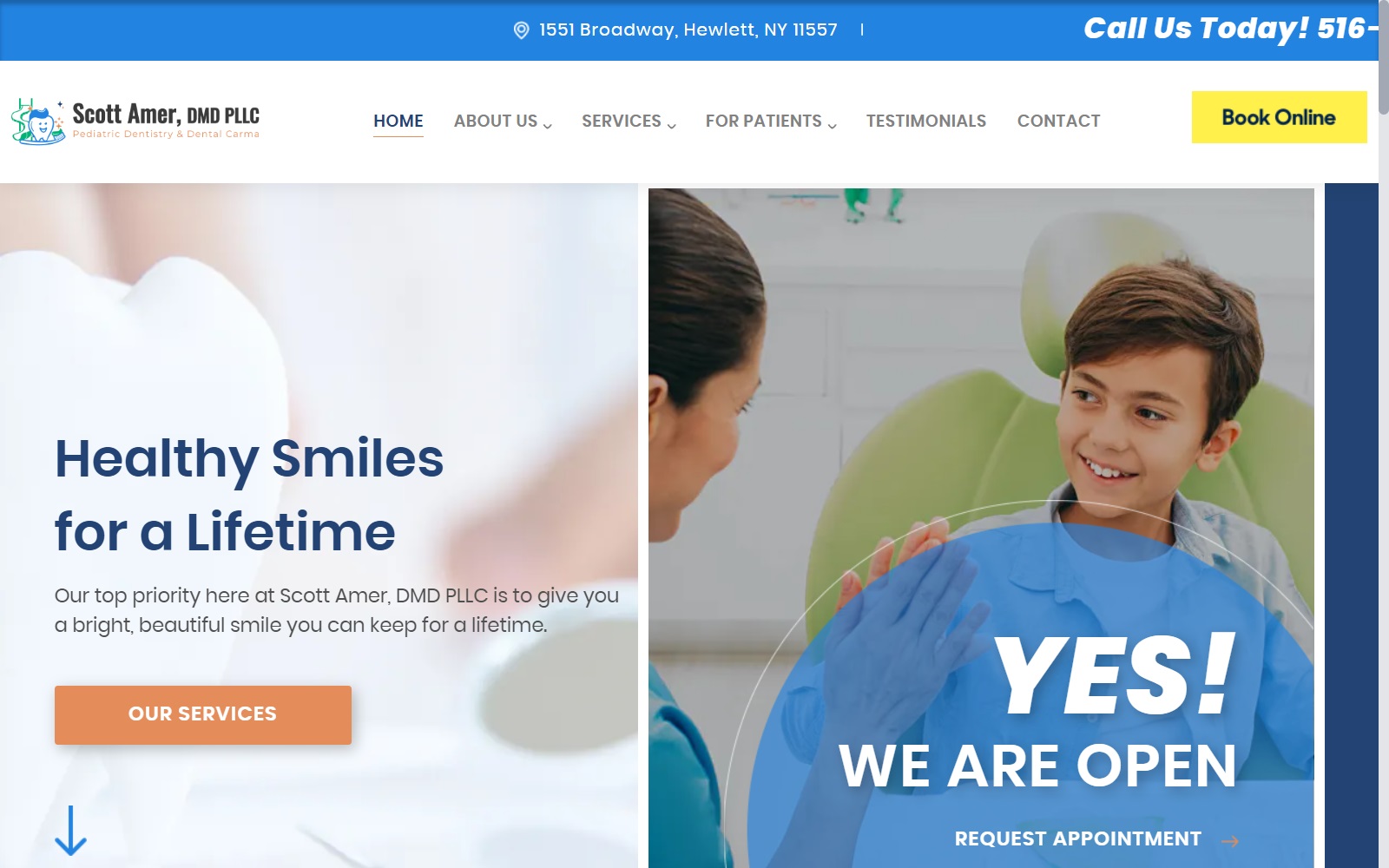 scottamerpediatricdentist.com screenshot