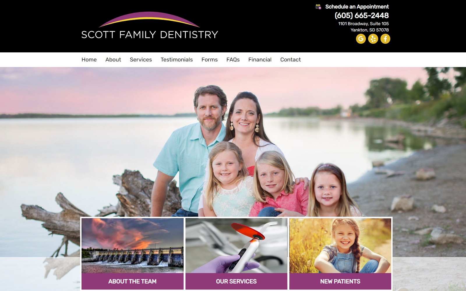 scottfamilysmiles.com screenshot