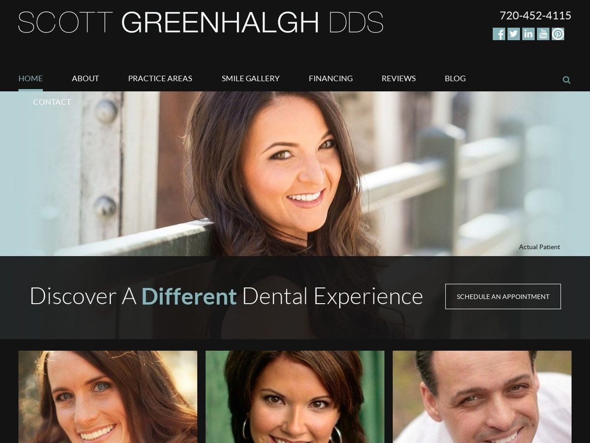 Scott Greenhalgh DDS Website Screenshot from scottgreenhalghdds.com