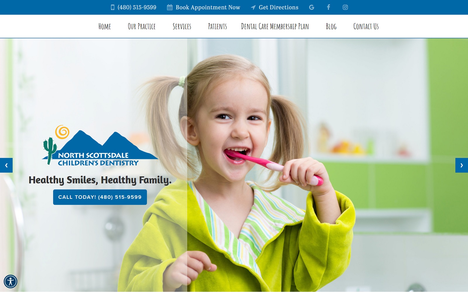 scottsdalekidsdentist.com screenshot