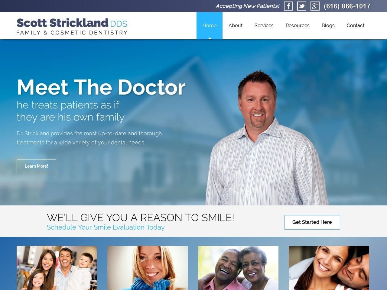 Scott Strickland DDS PLLC Website Screenshot from scottstricklanddds.com