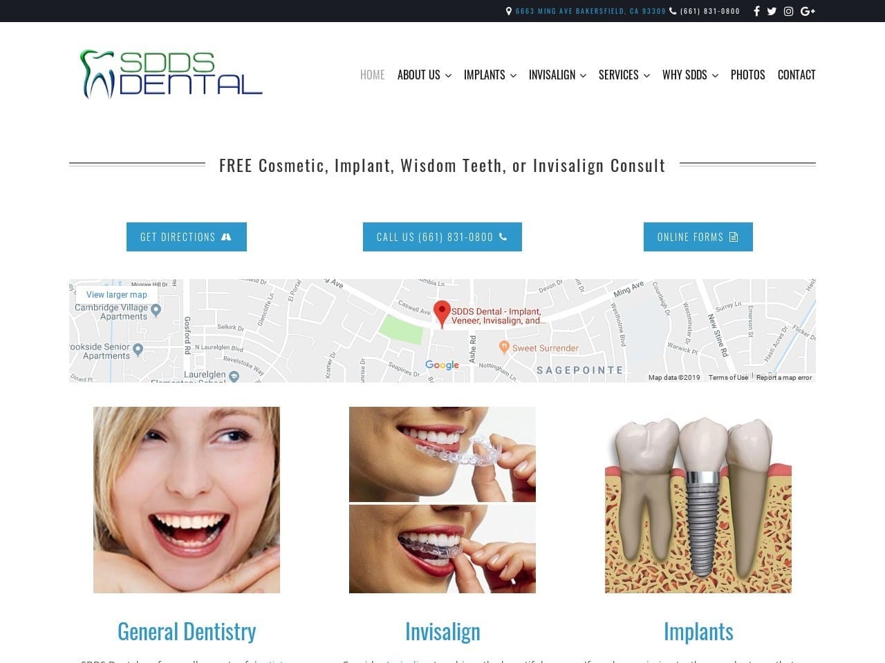 Sdds Dental Website Screenshot from sddsdental.com