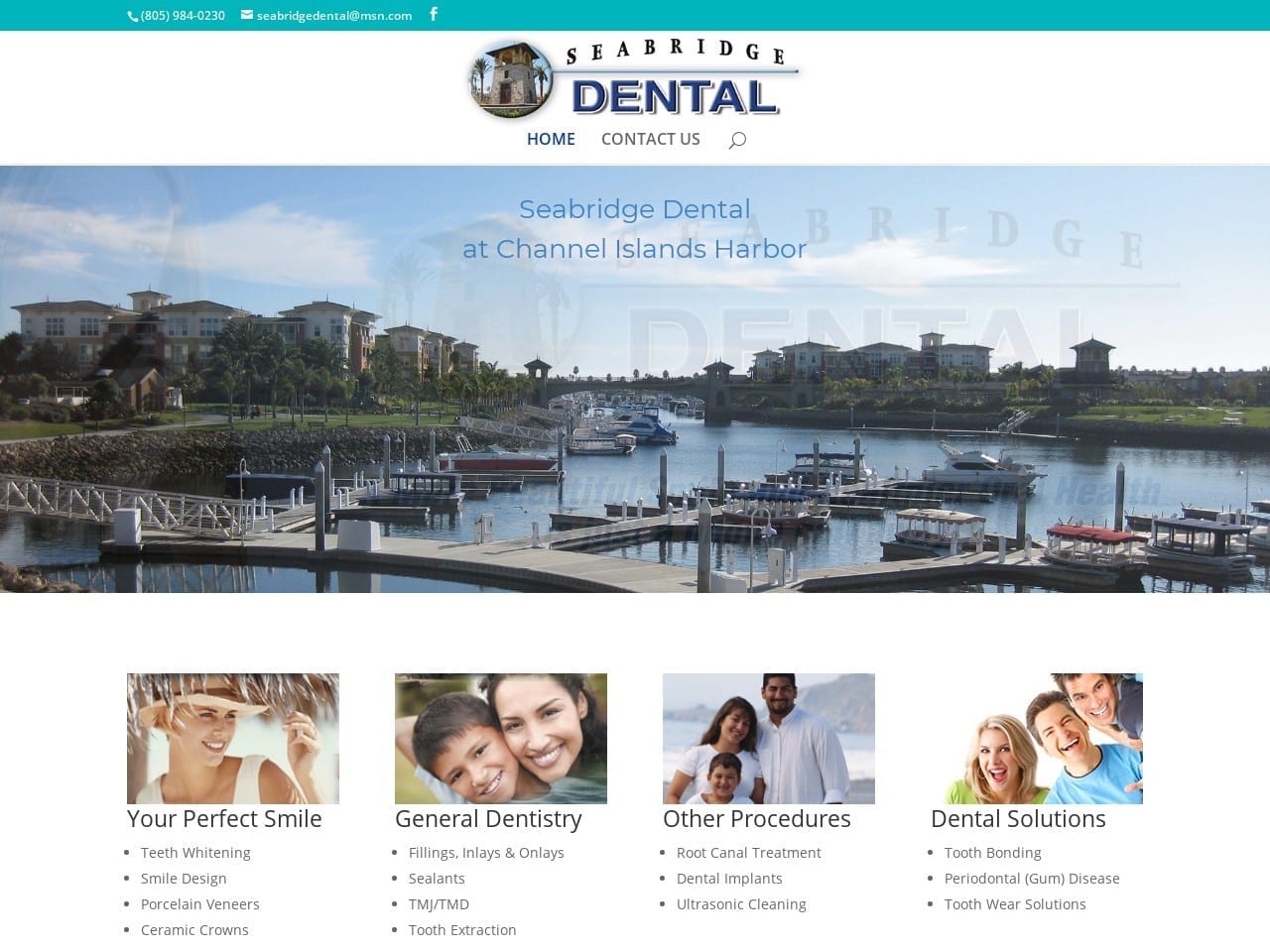 Seabridge Dental Website Screenshot from seabridgedental.com