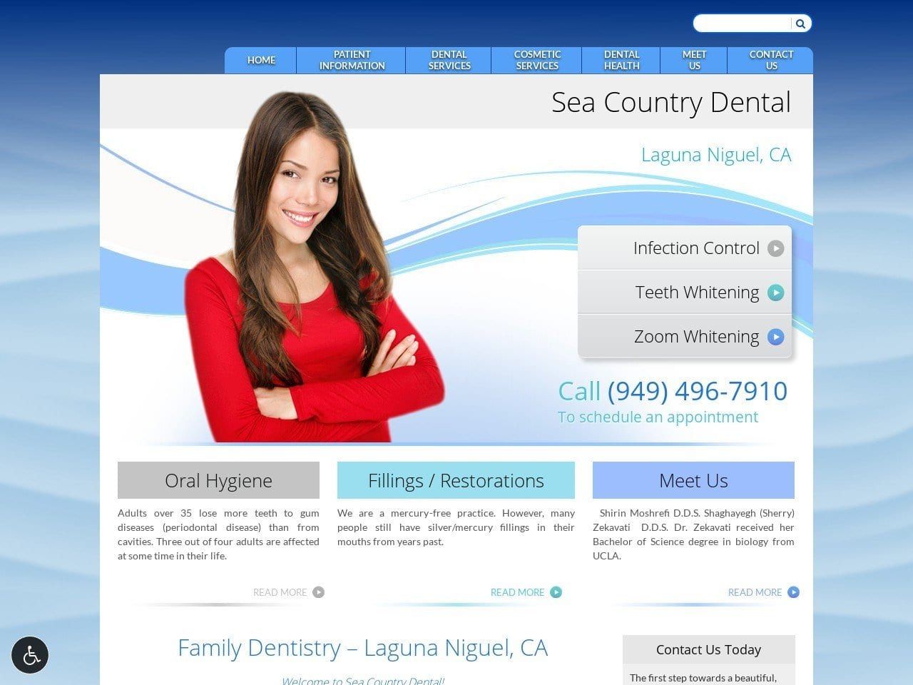 Sea Country Dental Website Screenshot from seacountrydental.net