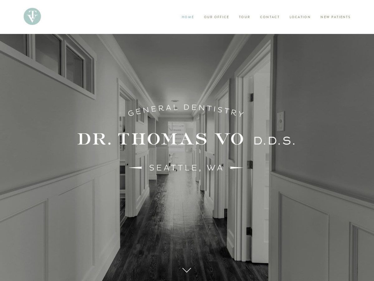 Dr. Thomas L. Vo DDS Website Screenshot from seattledowntowndental.com