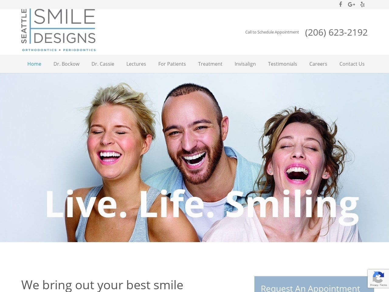 Seattle Smile Designs; Rebecca Bockow DDS PLLC Website Screenshot from seattlesmiledesigns.com