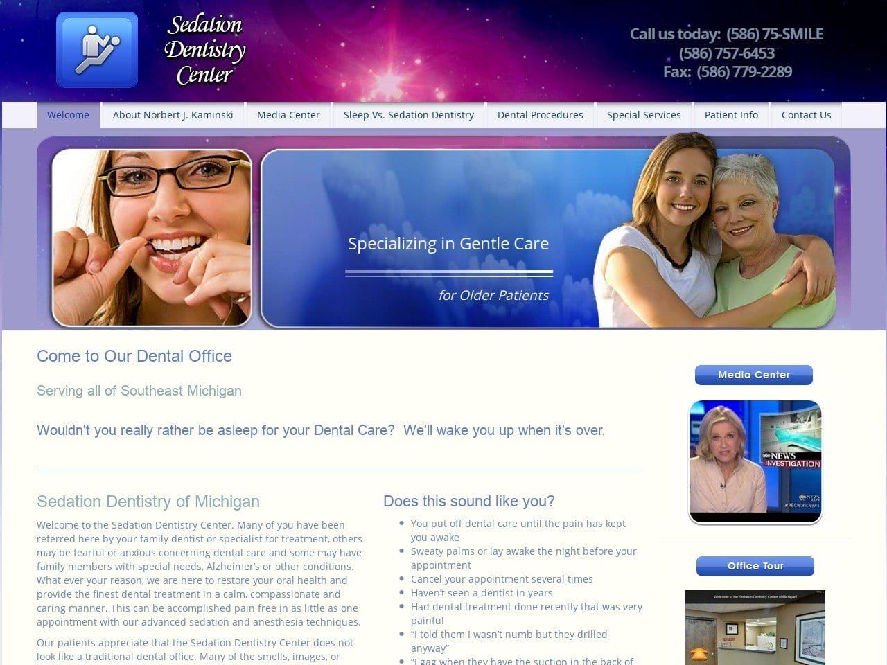 Sedation Dentistry  Center Website Screenshot from sedationdentistrycenter.com