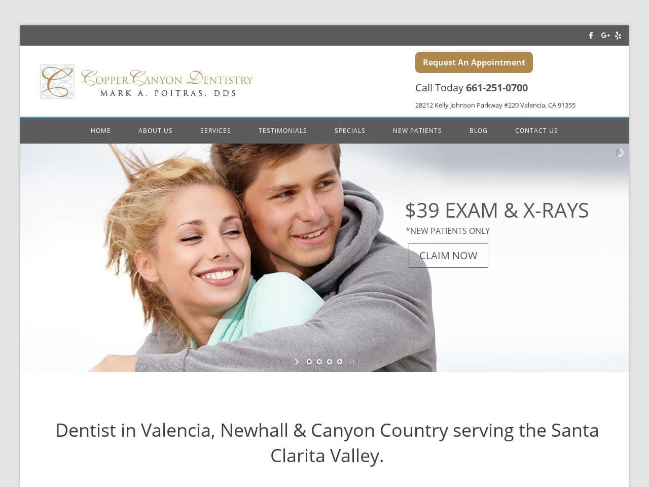 Mark A Poitras DDS Website Screenshot from sedationdentistsantaclarita.com