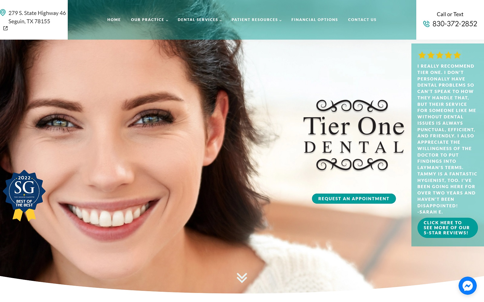 seguintxdentist.com screenshot