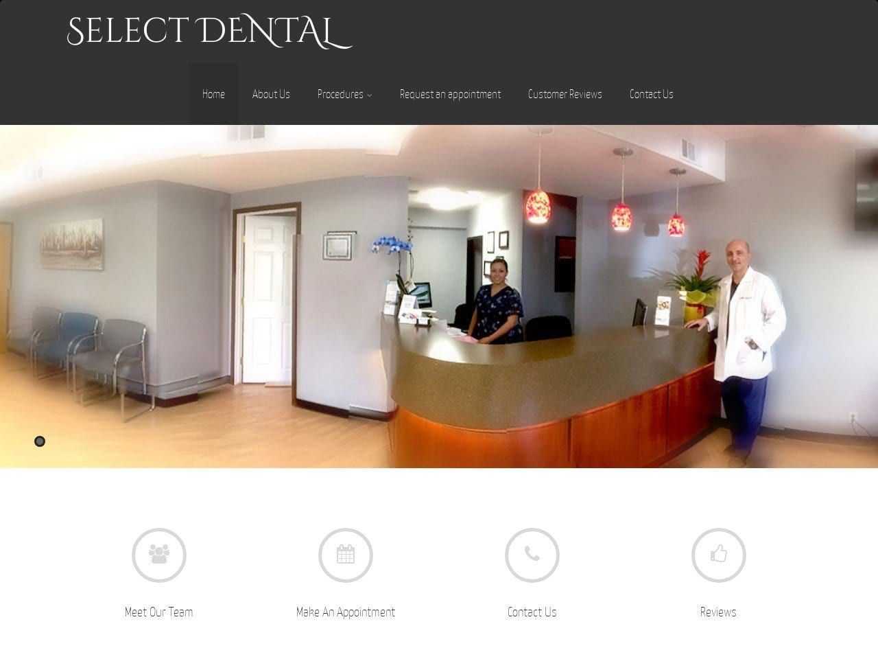 Select Dental Website Screenshot from selectdentalonline.com