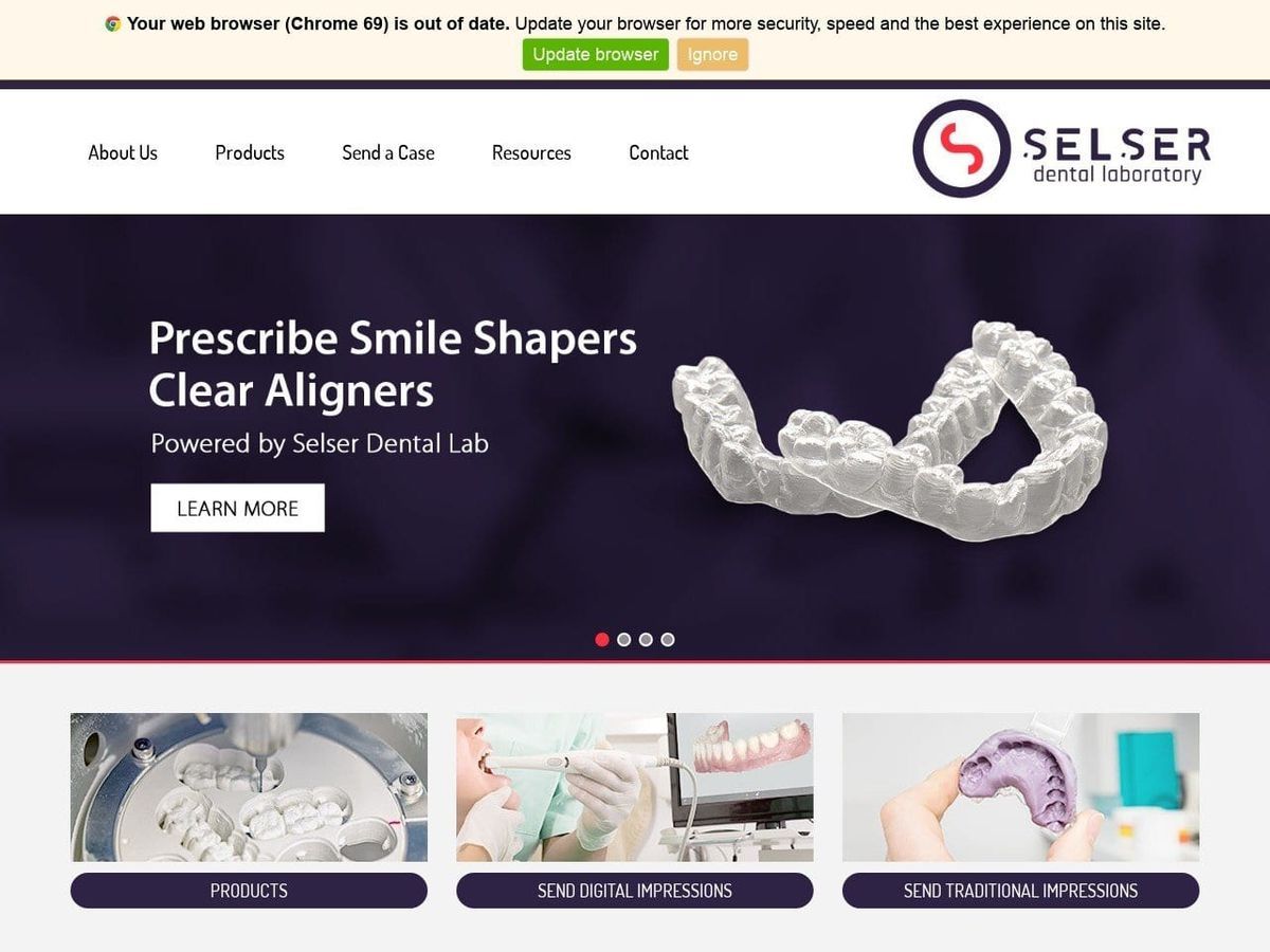 Selser Dental Website Screenshot from selserdental.com